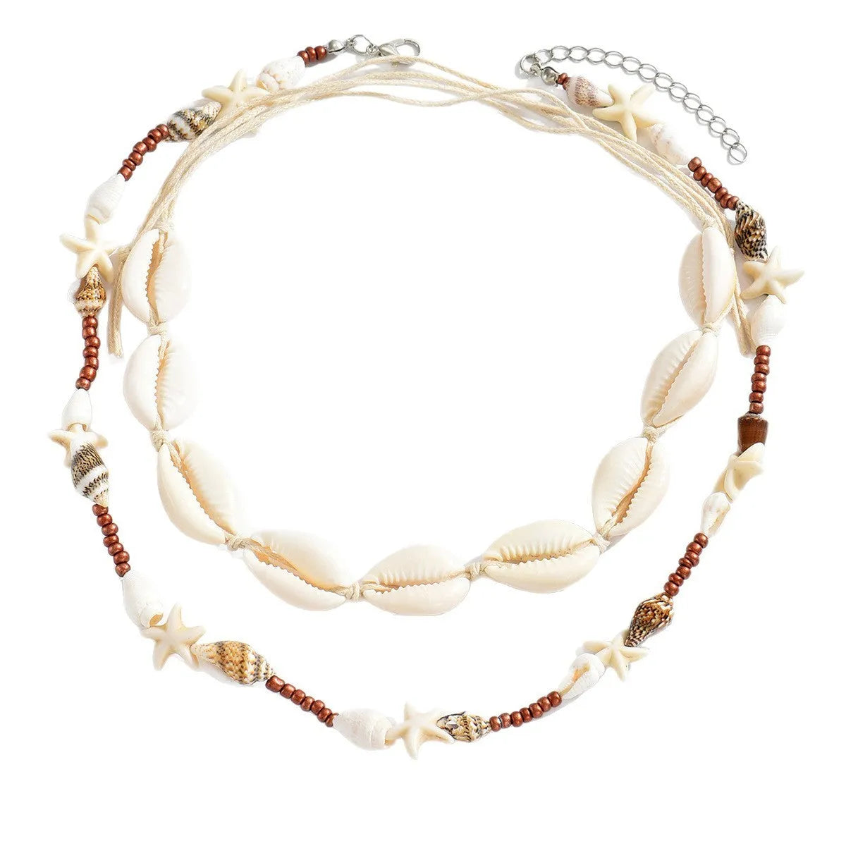 Geometric shell pendant necklace with regular chain in X1900 colour for women