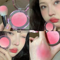 Bubble gradient powder blush compact in ebony rose with pseudo plain finish for dry skin