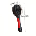 2 in 1 double sided pet grooming comb with pin brush and cleaning side for dogs and cats