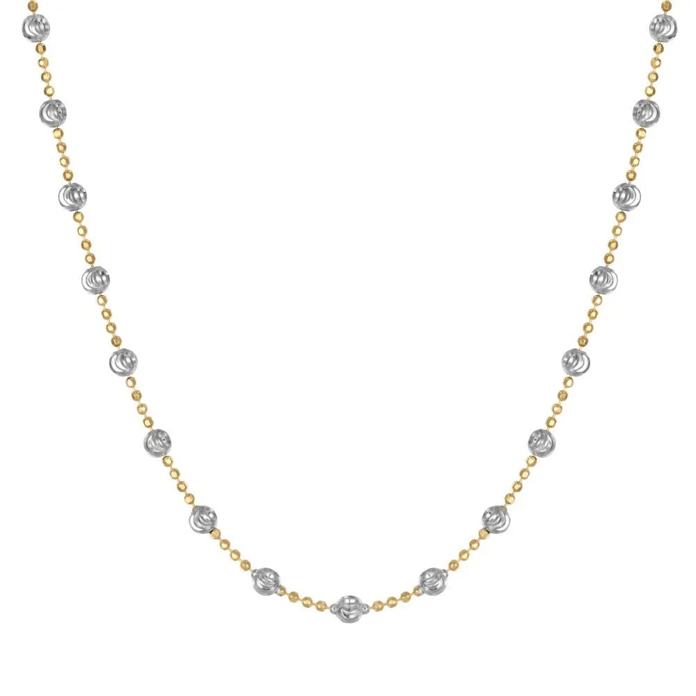 925 silver moon tooth bead clavicle necklace for women electroplated gold silver colour round pendant chain