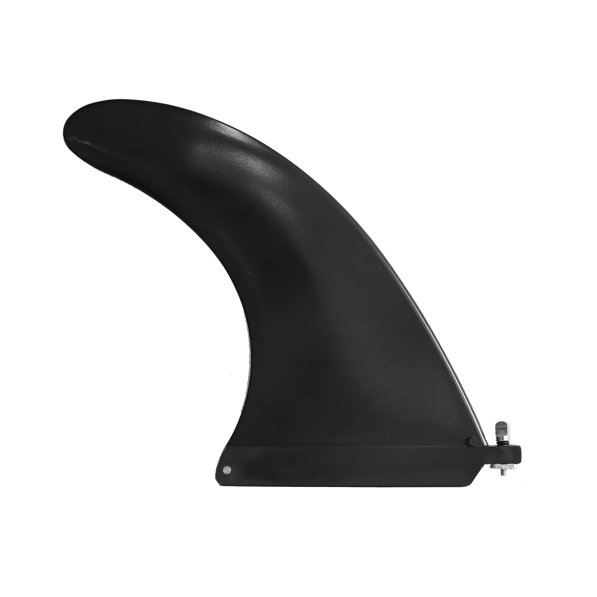 SUP paddle with large removable plastic fish fins on a white background
