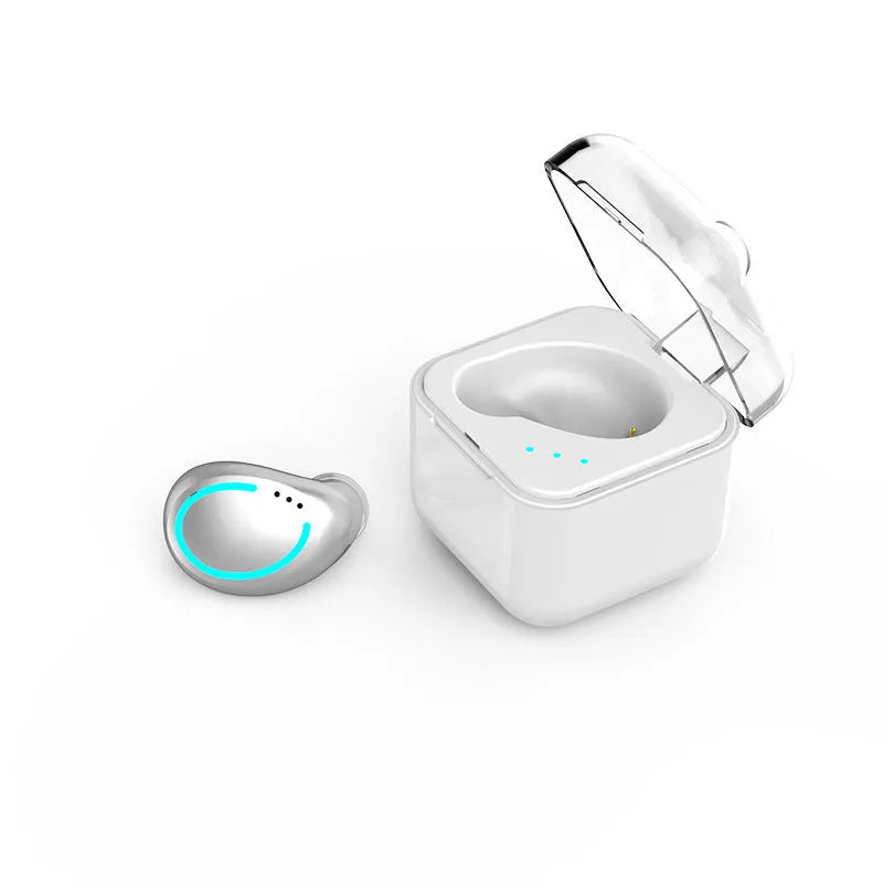 Bluetooth 5.0 mono in-ear headset with charging bay in five colours Black Gold Rose Gold Silver White