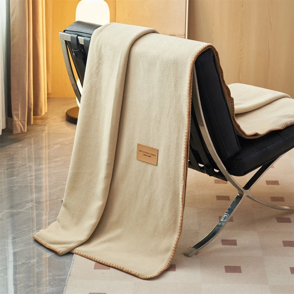 Class A alpaca fleece fibre blanket in camel, white, pink, gray or blue, warm soft no-lint throw for office nap