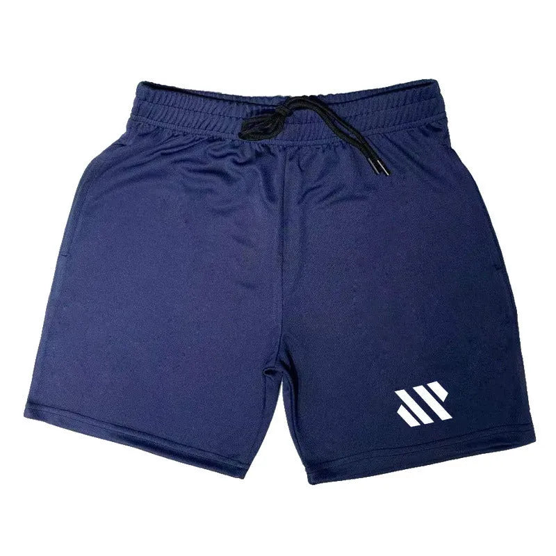 Metal silk fabric sports shorts in a loose fit for running, shown in one of nine available colours.