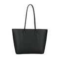 Soft PU leather bucket tote bag in black brown coffee or khaki with sandwich pocket and zipper change bag