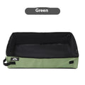 Portable foldable litter box in black waterproof Oxford cloth, 40x30cm, packed flat