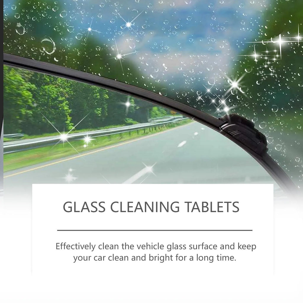 Windshield cleaning effervescent tablets, 20-piece pack, 6x6cm, for car windows