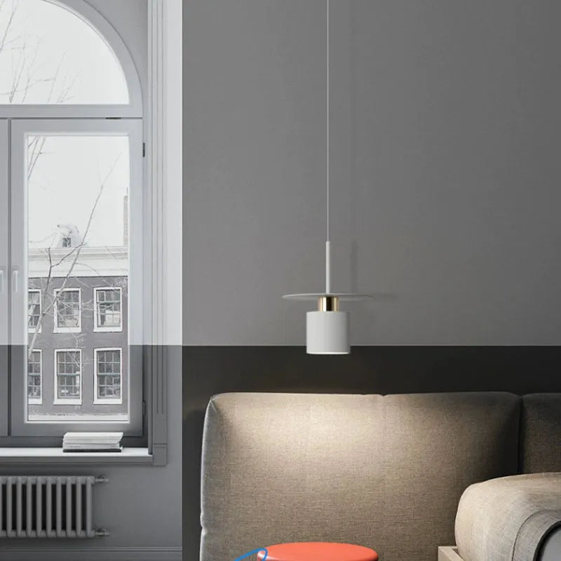 Modern minimalist small droplight chandelier in black 30cm diameter for bedroom or study