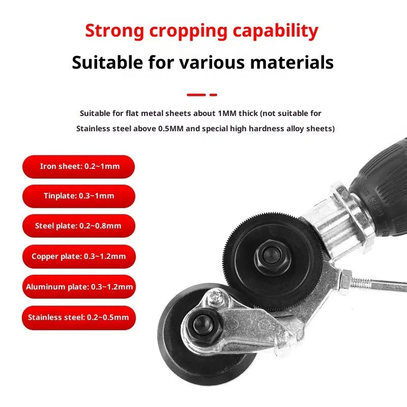 Electric drill metal plate cutter converter head alloy construction electric tin shear