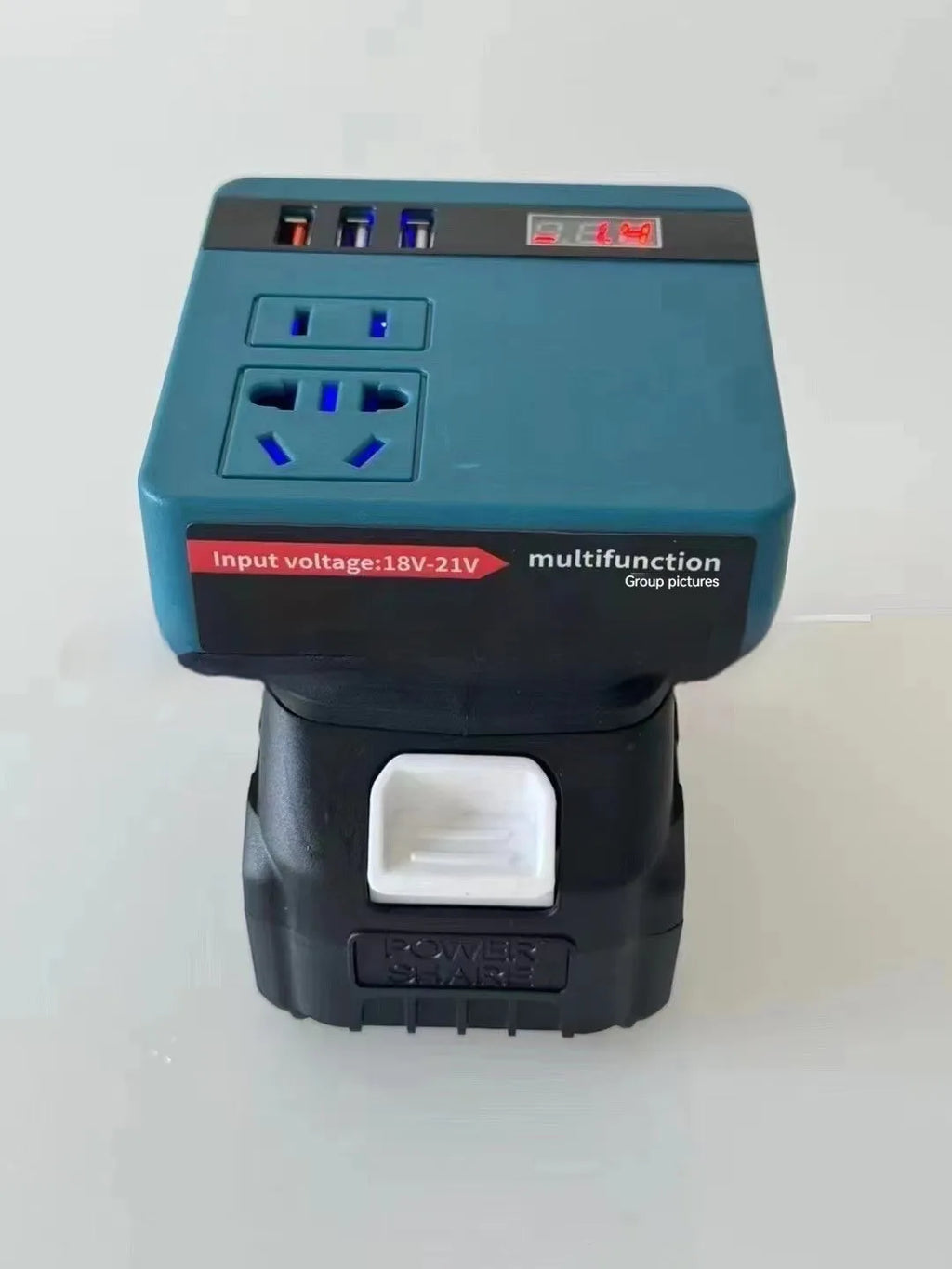 Lithium battery inverter for power tool batteries with 0.12 kW rated power