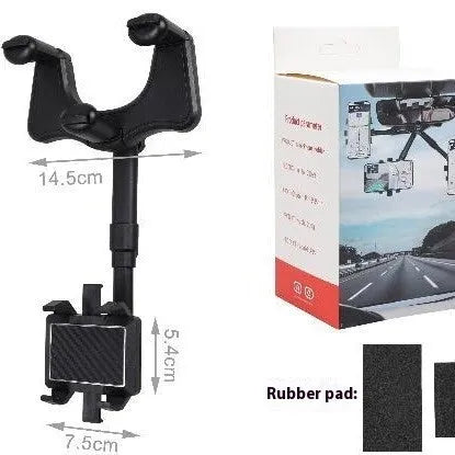 Black plastic mobile phone holder navigation bracket with anti-shake shockproof design, Mirror 5 generation