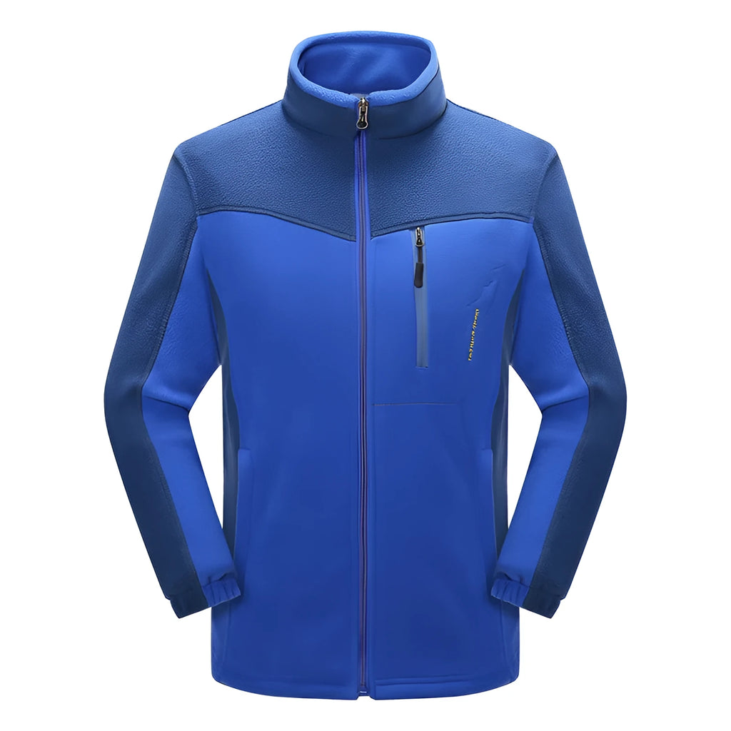 Unisex polar fleece cardigan in contrast colours, thick fleece with polar fleece lining, autumn winter outdoor wear