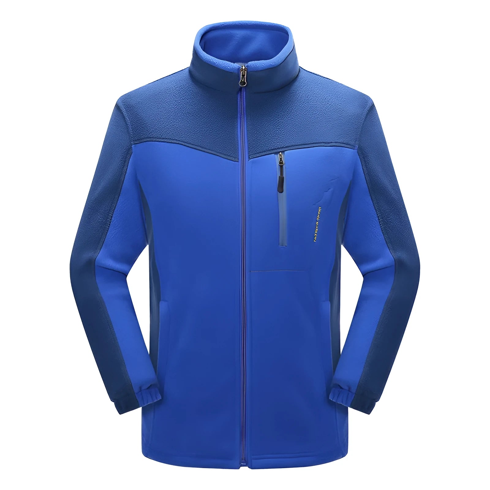 Unisex polar fleece cardigan in contrast colours, thick fleece with polar fleece lining, autumn winter outdoor wear