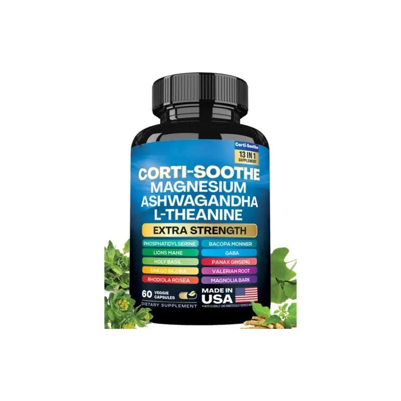 Bottle of South African drunken eggplant magnesium capsules containing 60 vegetable extract supplements