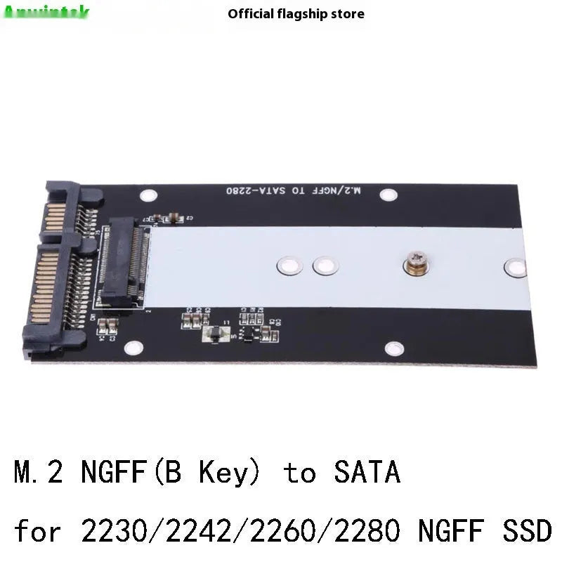 M.2 NGFF to SATA3.0 SSD adapter card with mSATA and dual card options, USB3.0 interface