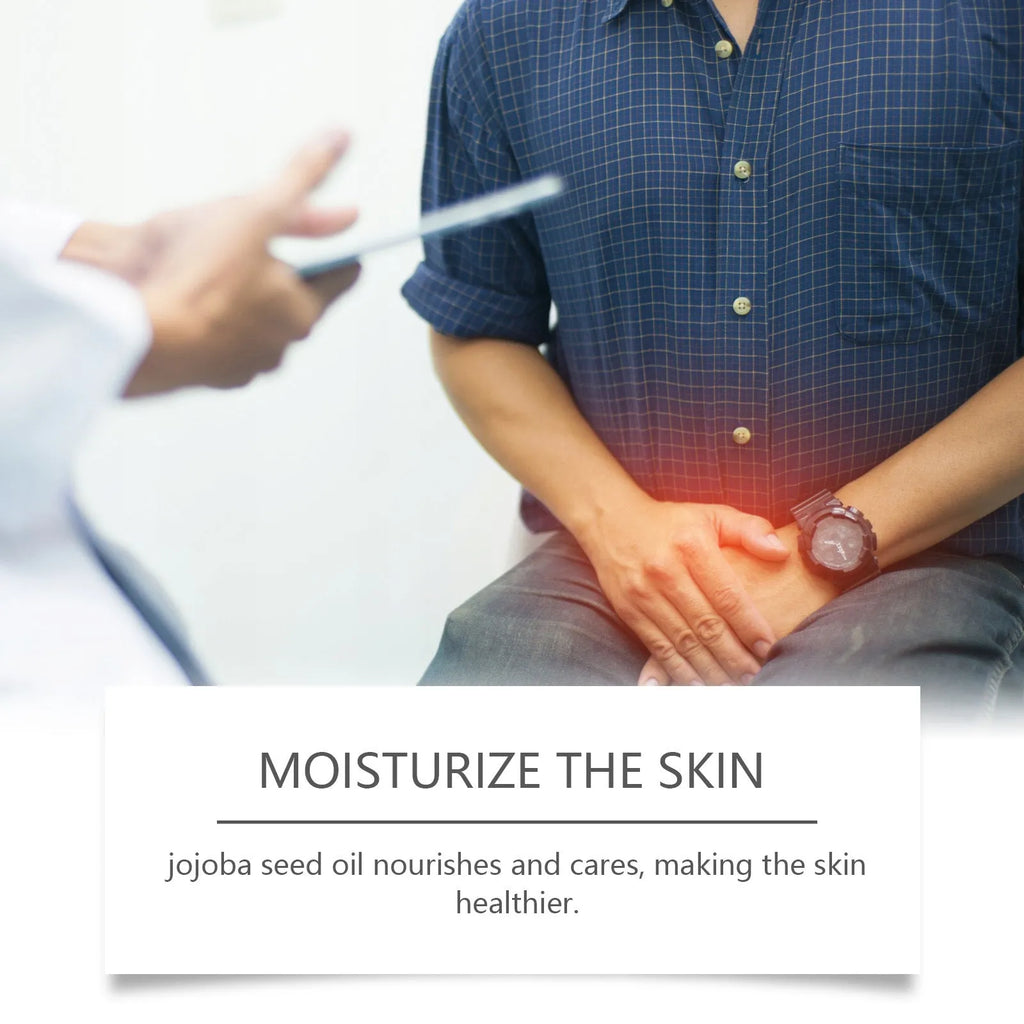 Men's Health Cream 100g with ginseng and jojoba seed oil in a white tub