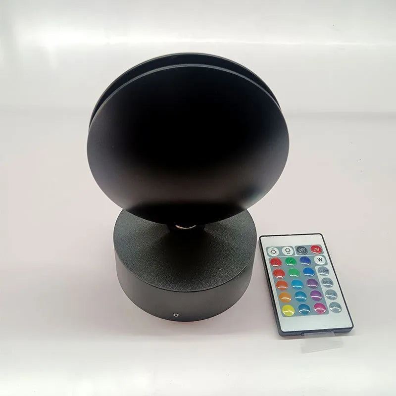 360-degree rotating linear light with RGB remote control in black shell for exhibition display