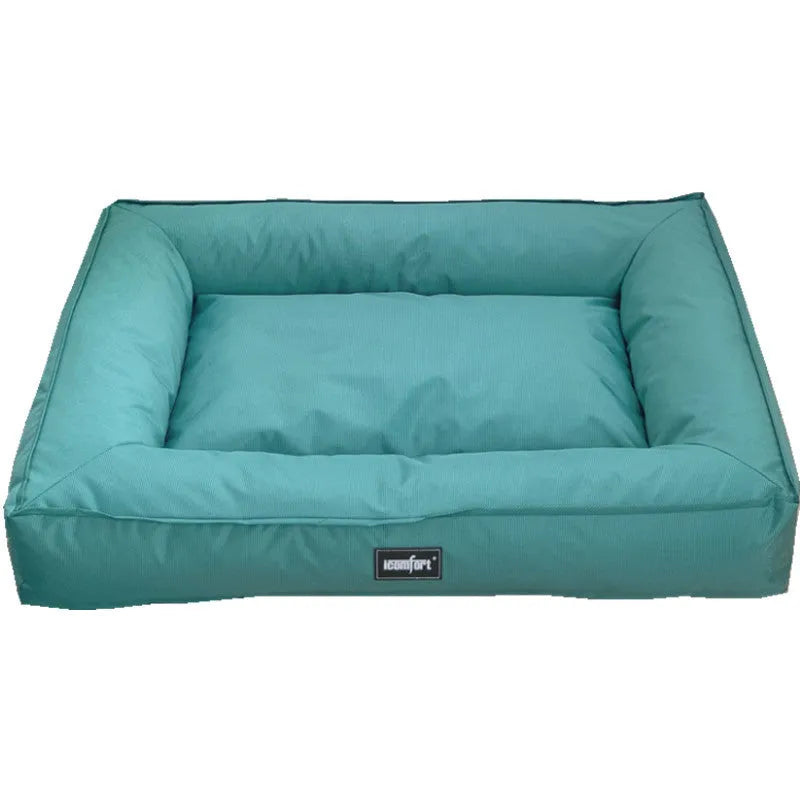 Removable wooden waterproof dog mat for kennel use in blue colour