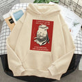 Grey capybara printed hoodie for women, loose fit pullover with hood and side pockets, polyester fibre fabric