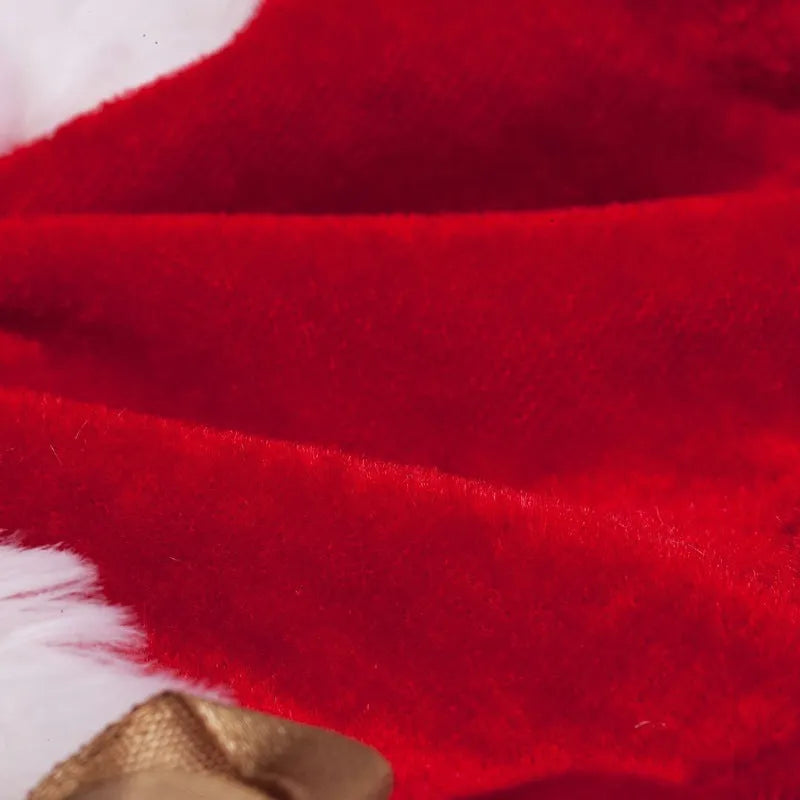 Red polyester pet clothes for Teddy and Bichon, transformation style, unisex, sizes XS to L