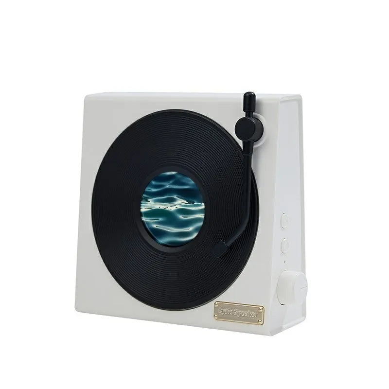 Retro creative Bluetooth speaker with USB power, 5W output, and 1800mah battery in white