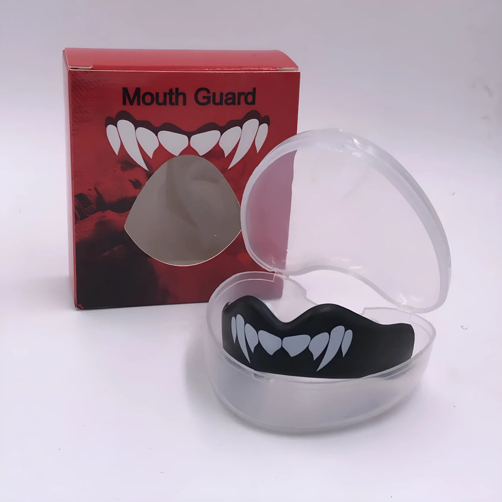 Adult boxing mouthguard with printed teeth pattern for martial arts protection