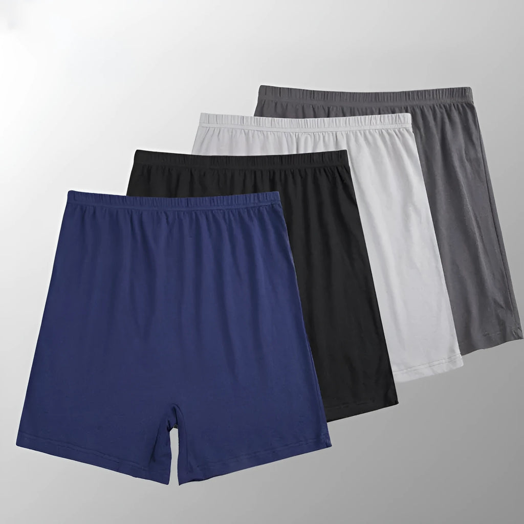 Men's solid colour modal boxers on a white background, showing high waist design.