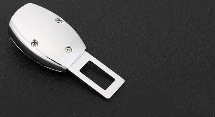 Car safety belt extension joint holder in metal with blank colour option for seat belt buckle connection