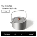 Titanium alloy 1.2L camping teapot for outdoor boiling
