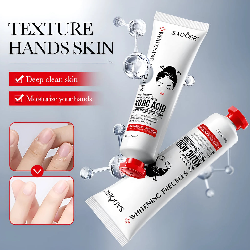 Kojic acid hand cream 30g tube for white skin rejuvenation and autumn winter moisturising
