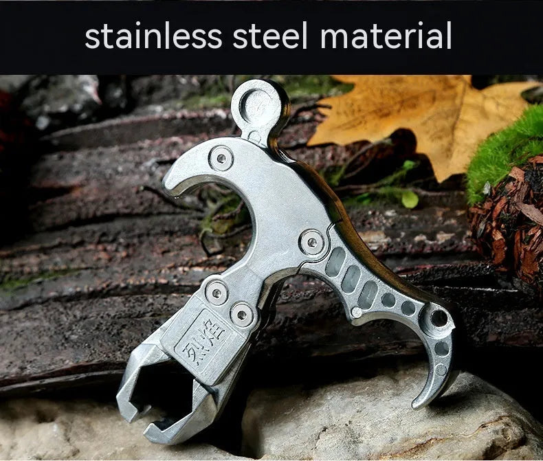 Zinc alloy archery release aid with two-axis harpoon clip mechanism