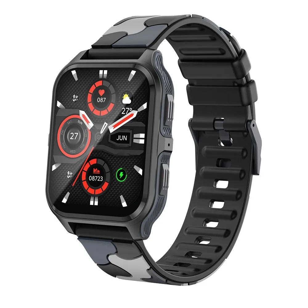 Smart bracelet with plastic body and TFT screen in black colour option on table