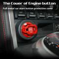 Metal trigger car start button protective cover in painted black zinc alloy with 40mm outer diameter