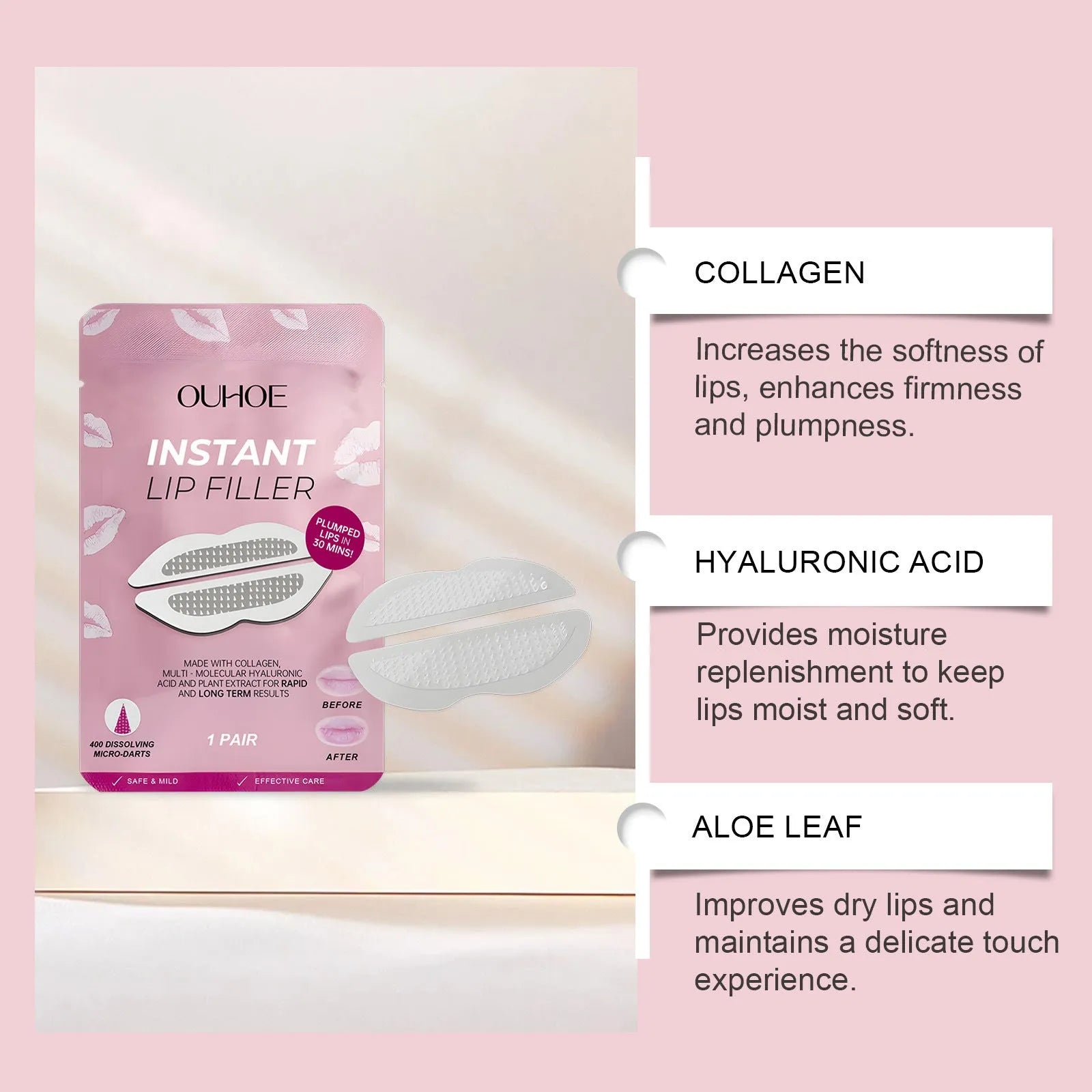 Lip nursing silicone adhesive bandage for dry cracked lips, 8cm by 12cm size