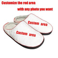 Pattern printed women's flannel slippers with a TPR sole, shown in a single colourway.