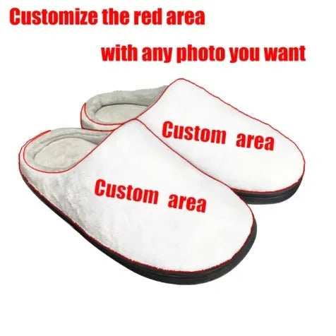 Pattern printed women's flannel slippers with a TPR sole, shown in a single colourway.