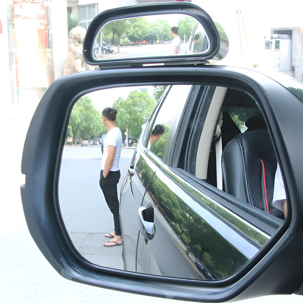 Black HD glass car rearview mirror with ABS housing for universal fit