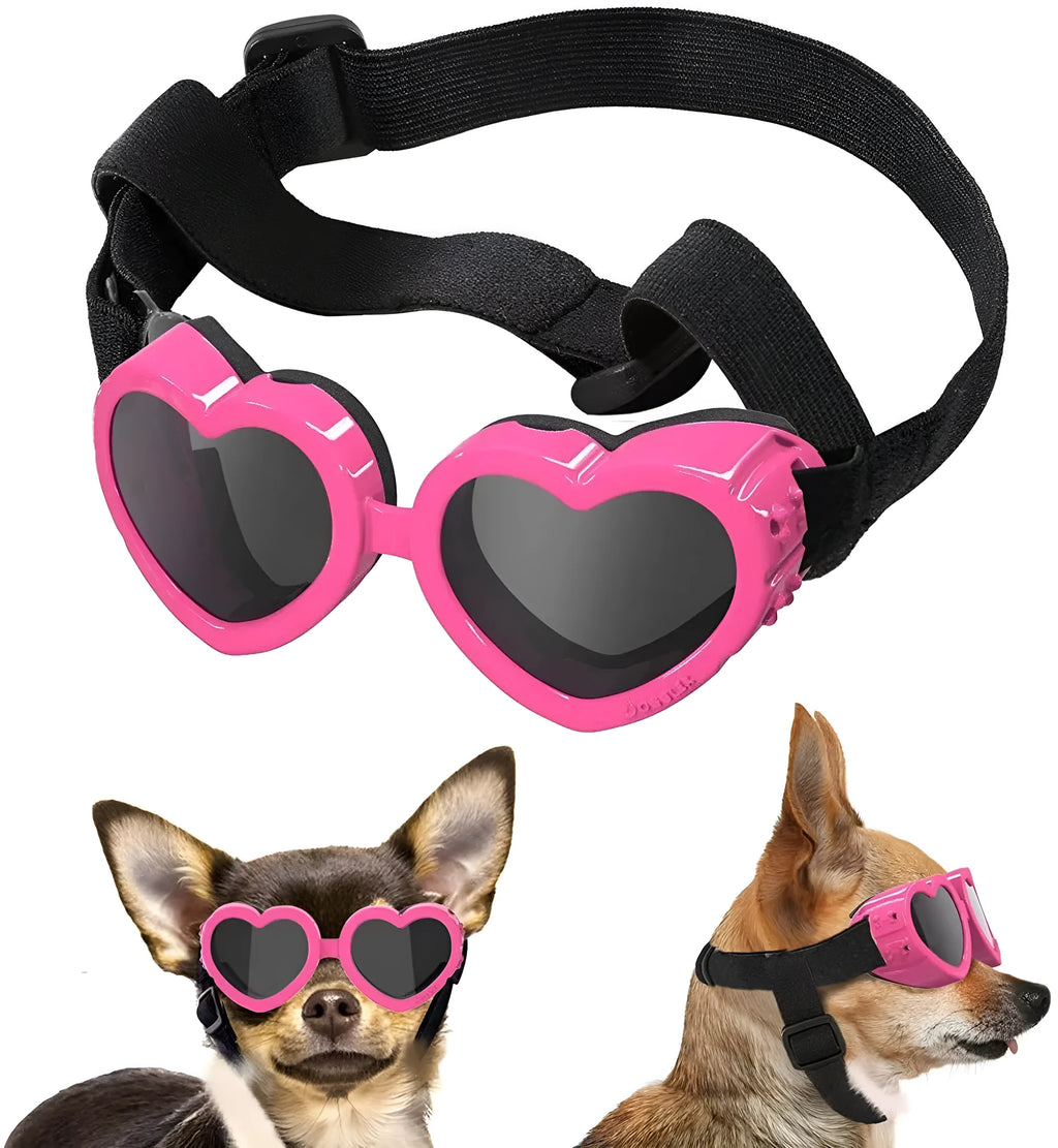 Pet glasses windproof eye protection accessory in six colours with TPEE and PC frame, 13.5cm x 3.5cm even size