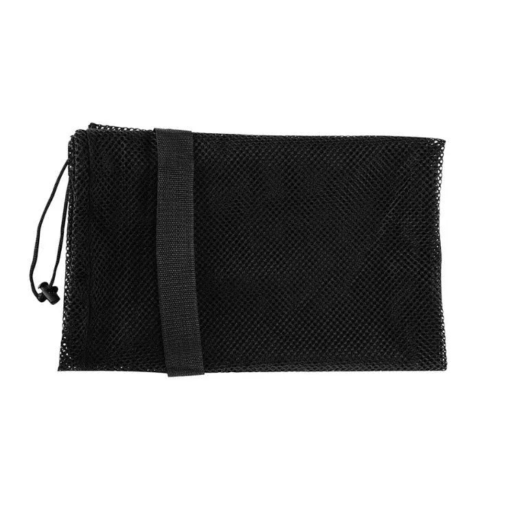 Large capacity black mesh storage bag holding footballs, basketballs, and volleyballs