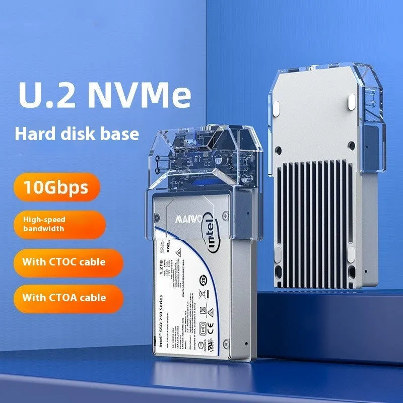 External hard disk reader for 2.5 inch SATA HDD SSD with USB C and USB A cables and power supply