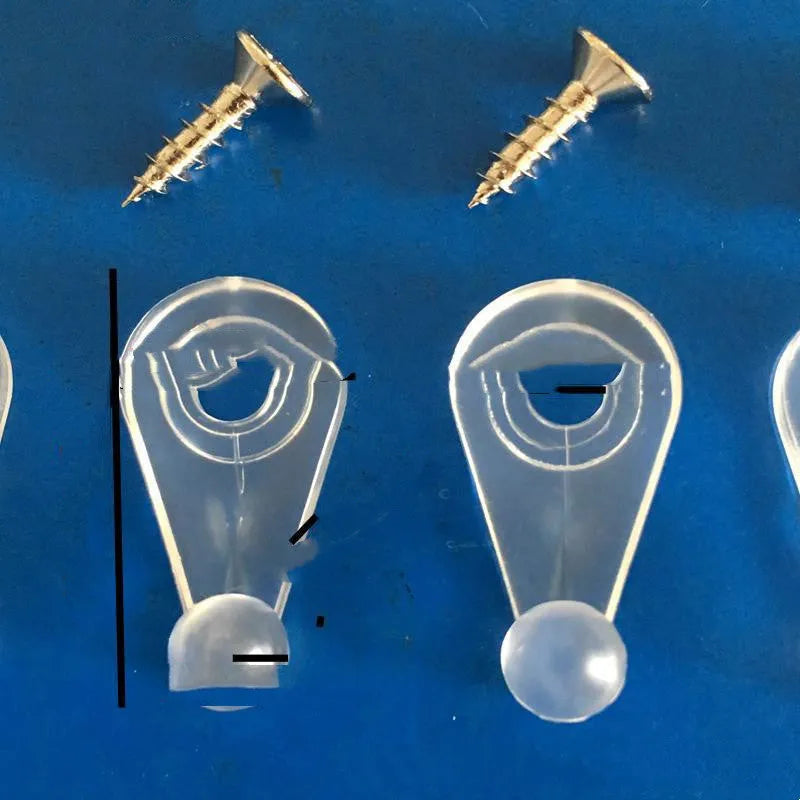 Plastic glass mirror buckle in transparent colour for cabinet built-in fixed installation
