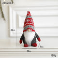 Faceless doll Christmas ornament in grey or red cloth with Santa Claus doll and Christmas Rudolf design, 14cm to 50cm