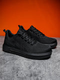 Light white sports casual shoes with mesh upper and thick EVA sole in black and white colour options