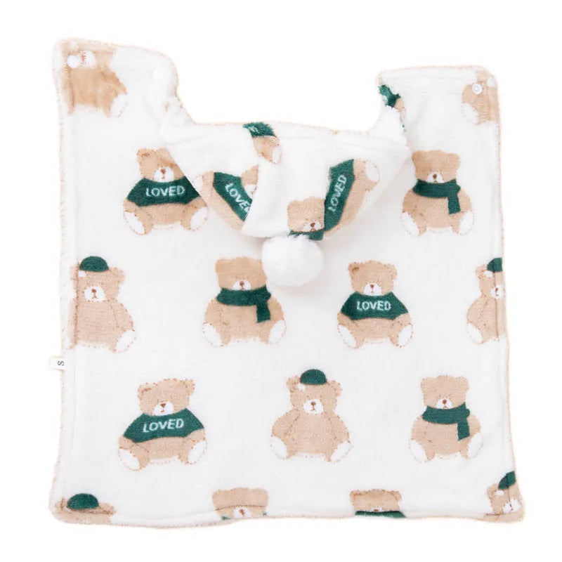 Cat cloak robe in cappuccino bear colour, blanket material, cape style, sizes S M L