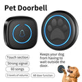 Waterproof wireless pet dog door touch bell in black or white with standard faceplate options