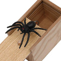 Wooden prank box with jumping scorpion, gecko or mouse for April Fools jokes