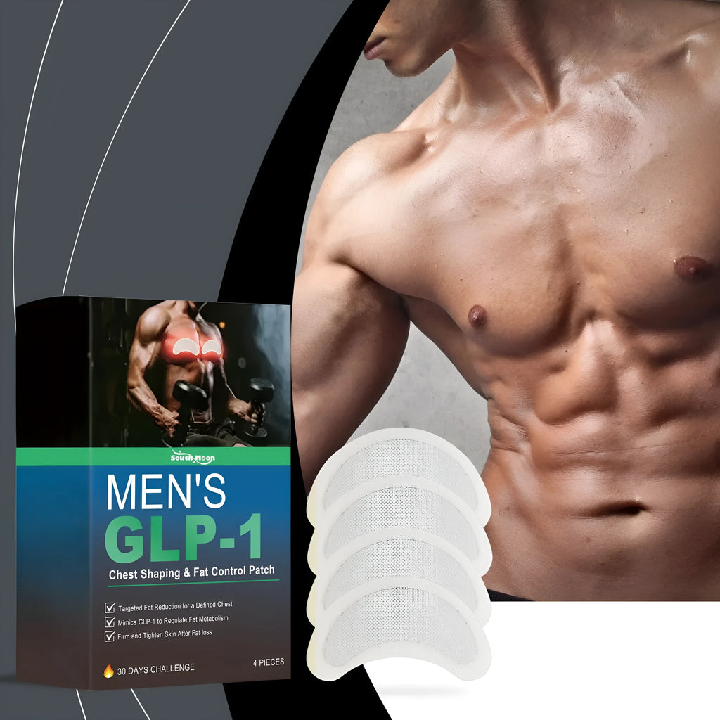 Pack of four thin, square men's figure control chest patches for discreet body shaping.