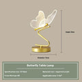 Butterfly table lamp with wrought iron frame and acrylic shade, 15x30cm, 8W, colour changing light