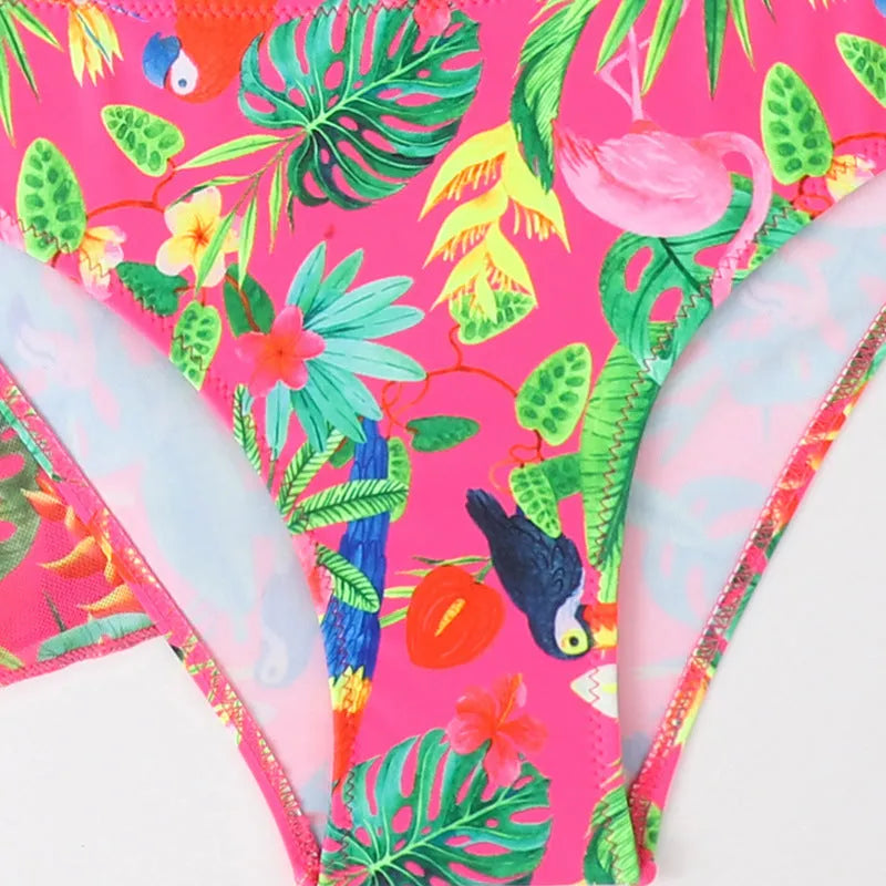 Girls floral split overclothes swimsuit bikini in picture colour with Asian sizing