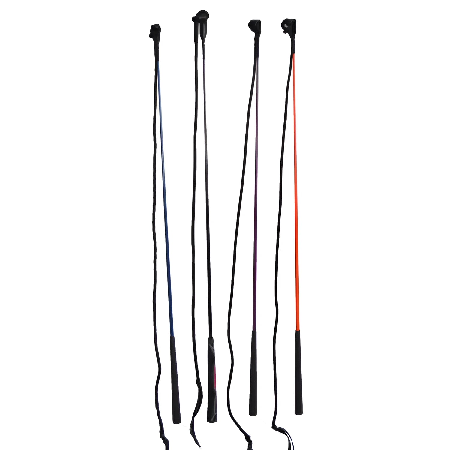 Nylon fibre equestrian training whip with 160cm length and fibre glass core